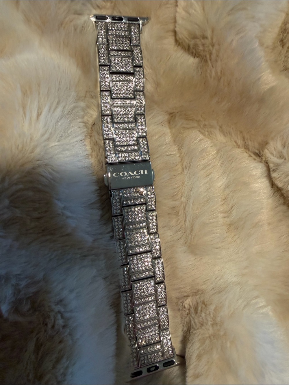 Coach Crystal Pave Stainless Steel Apple Watch Bsnf - Picture 3 of 4